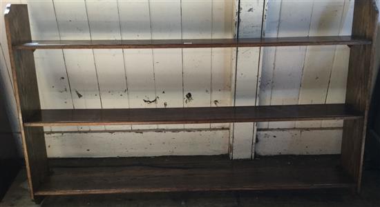 3-tier oak shelves